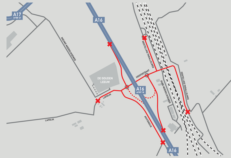 Kaart Afgesloten Routes DEF