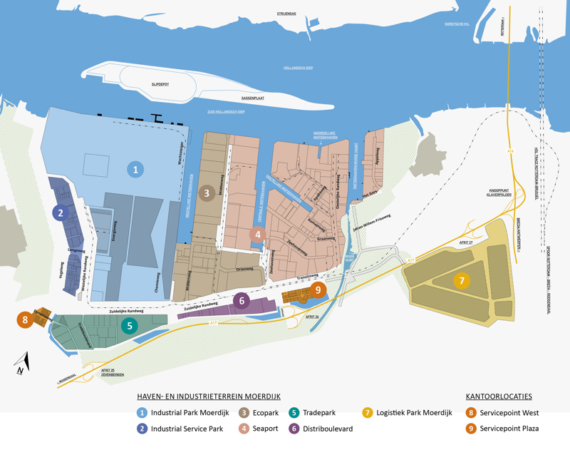 Kaart Clusters Port Of Moerdijk 2022